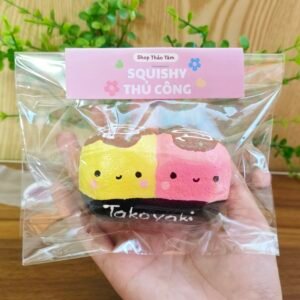 Squishy Thủ Công BÁNH BẠCH TUỘT TAKOYAKI LỚN Siêu Chậm Tăng Đồ Chơi Tự Làm Xả Stress Chữa Lành Shop Thảo Tâm]